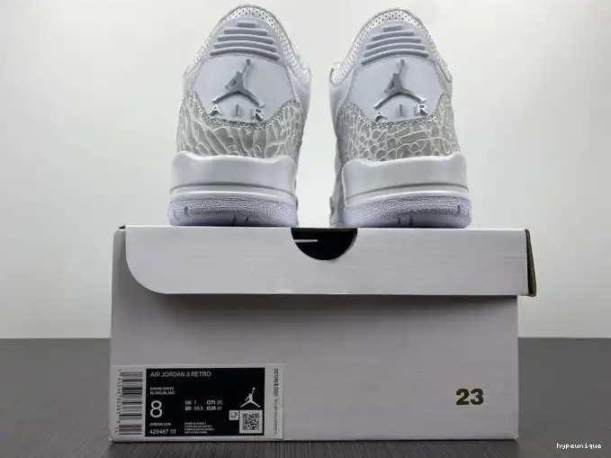 HYPE Air 'Triple 3 White' 429487-111 Retro PS Jordan 0512